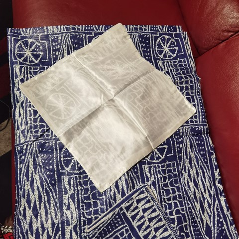 Tablecloth set + fabric napkins Ndop Cameroon,