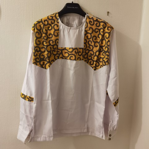 Ensemble homme en tissu pagne wax, djankawax, vêtements, couple, Cameroun,