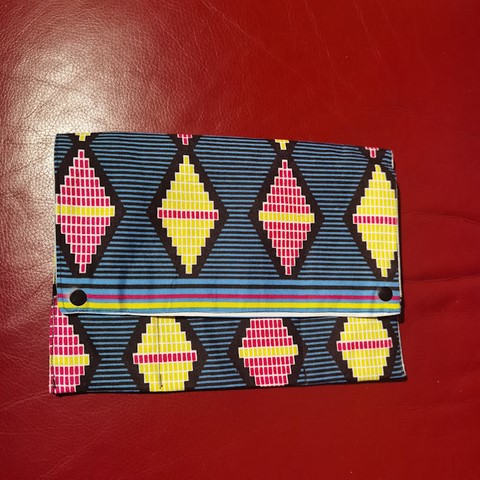 Pochette papiers maquillage en tissu pagne wax,Djankawax,