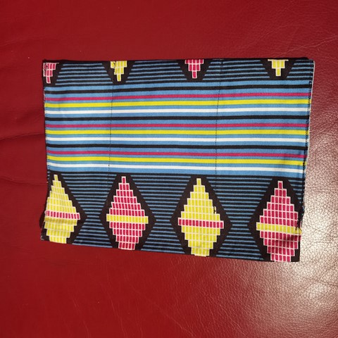 Pochette papiers maquillage en tissu pagne wax,Djankawax,