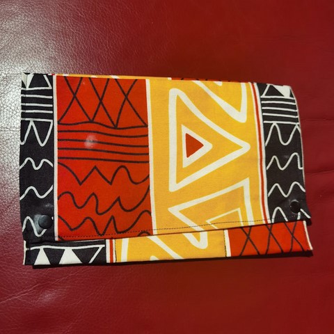 Pochette papiers maquillage en tissu pagne wax,Djankawax,