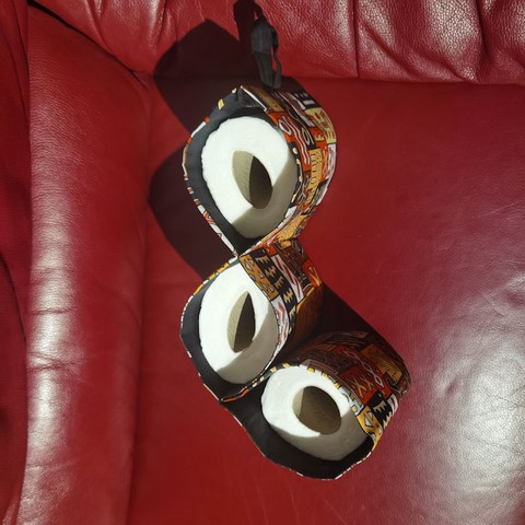 Porte papiers toilettes en tissu pagne wax, Djankawax Creation,