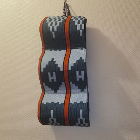 Toilet paper holder in wax loincloth fabric 1/2/4 compartments,