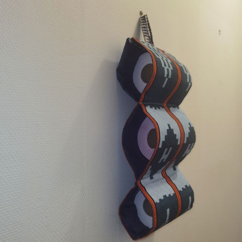 Toilet paper holder in wax loincloth fabric 1/2/4 compartments,