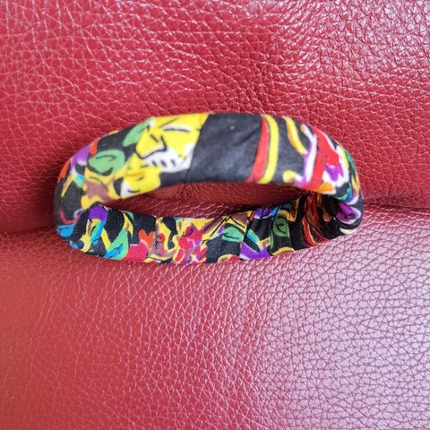 Bracelet en tissu pagne wax africain,
