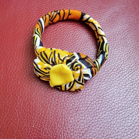 Bracelet en tissu pagne wax africain,