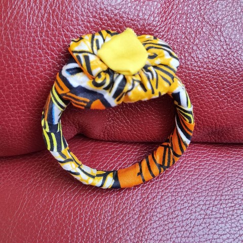 Bracelet en tissu pagne wax africain,