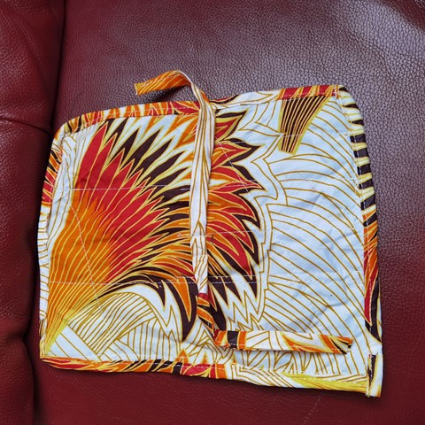 Toilet paper holder in wax loincloth fabric 1/2/4 compartments,