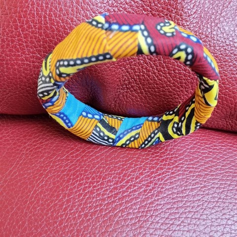 Bracelet en tissu pagne wax africain,