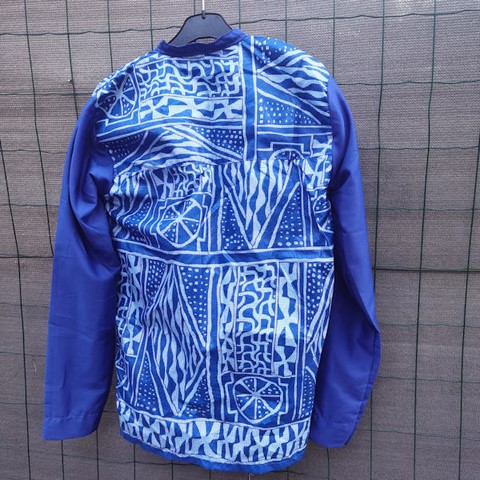 Tunique homme en tissu Ndop Toghu du Cameroun,