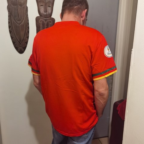 Maillot rouge, Cameroun, blanc, vert rouge, Football,