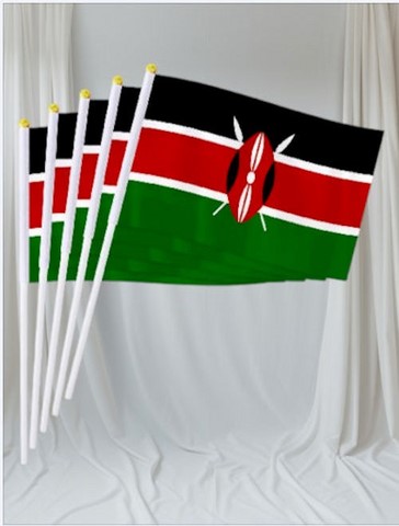 Drapeau mains Kenya, lot de 5/10/20/50/100 pieèces,