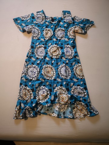 Robe africaine en tissu pagne wax Cameroun