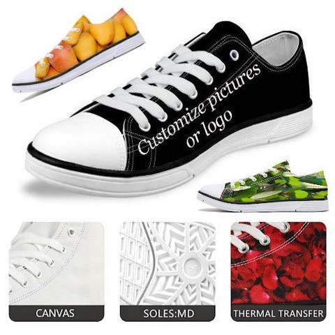 Chaussures en toile mixte à personnaliser par votre image,