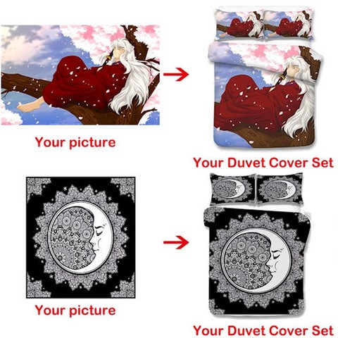 Impression personnalisée de vos housse de couette + oreillers,