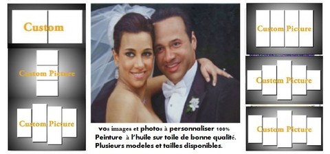 Tableau peinture à l'huile sur toile Imprimé- à personnaliser