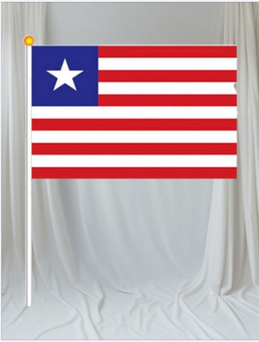 Drapeau mains Libéria, lot de 5/10/20/50/100 pieèces,