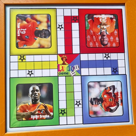 Ludo personnalisé football Cote d'Ivoire, Djankawax, Ludo, Afrique, jeu de société, jeu africain,