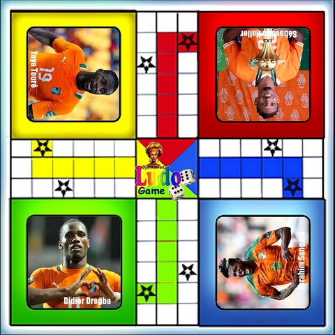 Ludo personnalisé football Cote d'Ivoire, Djankawax, Ludo, Afrique, jeu de société, jeu africain,