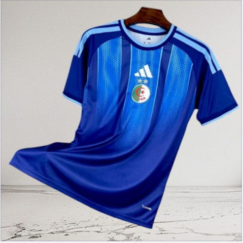 Maillot de Football Algérie, bleu, noir, rose, équipe nationale, drapeau, 