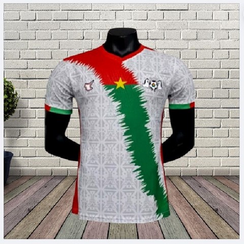 Maillot de Football Burkina Faso, ​blanc, Can, Caf, Afrique, Soccer, Africa, maillots pays africains,