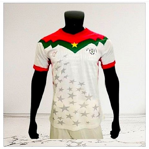 Maillot de Football Burkina Faso, ​blanc, Can, Caf, Afrique, Soccer, Africa, maillots pays africains,