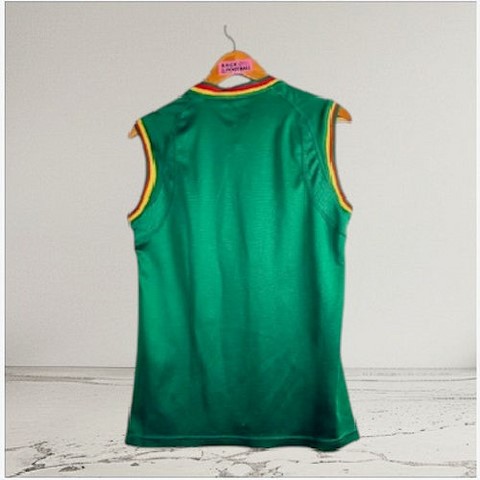 Maillot de Football Cameroun Rétro 2002, Jersey,Maillot Cameroun, personalisable, blanc, vert, rouge, Football, Lions indomptables, Puma,