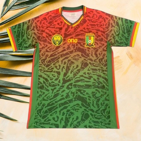  Cameroon Green Football Jersey,Maillot Cameroun, vert Football, Lions indomptables,