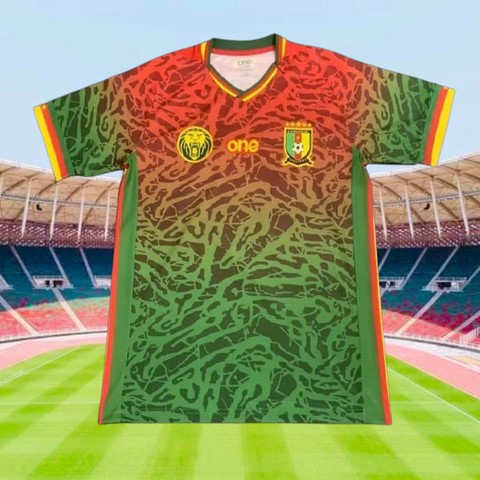  Cameroon Green Football Jersey,Maillot Cameroun, vert Football, Lions indomptables,