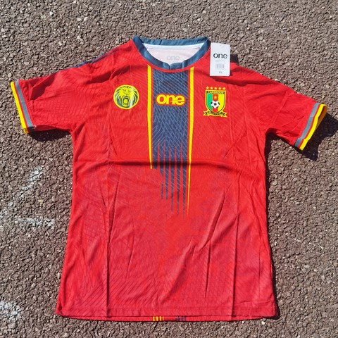  Maillot Cameroun, blanc Football, Lions indomptables,