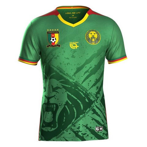  Cameroon white Football Jersey,Maillot Cameroun, personalisable, blanc, vert, rouge, Football, Lions indomptables Fourteen, Official,