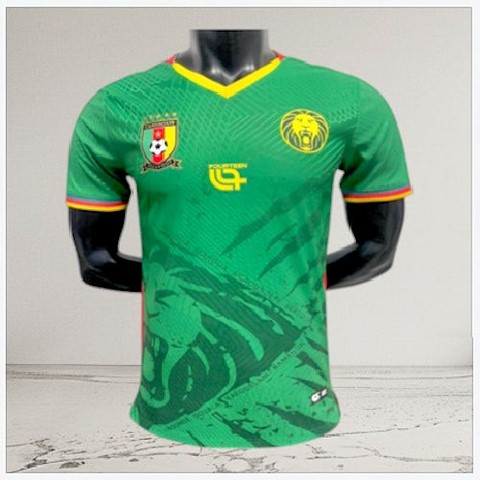  Cameroon green Football Jersey, Maillot Cameroun, personalisable, rouge, blanc, vert, Football, Lions indomptables Fourteen, Official,