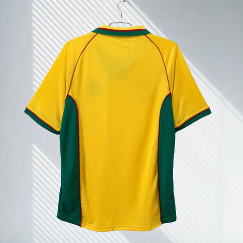 Maillot de Football Cameroun Rétro 1998, Jersey,Maillot Cameroun, personalisable, blanc, vert, rouge, Football, Lions indomptables, Puma,