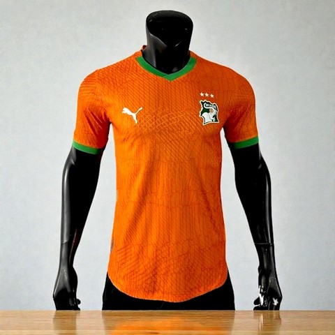 Maillot Côte d'Ivoire Football 2025/2026, orange, Can, Caf, Afrique, soccer Africa, pays africain,