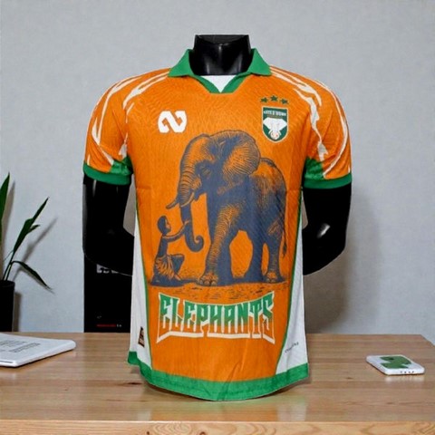 Maillot Côte d'Ivoire Football 2025/2026, orange, Can, Caf, Afrique, soccer Africa, pays africain,