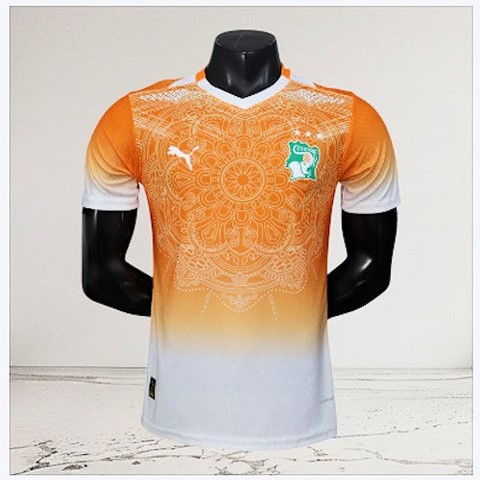 Maillot Côte d'Ivoire Football 2025/2026, orange, Can, Caf, Afrique, soccer Africa, pays africain,