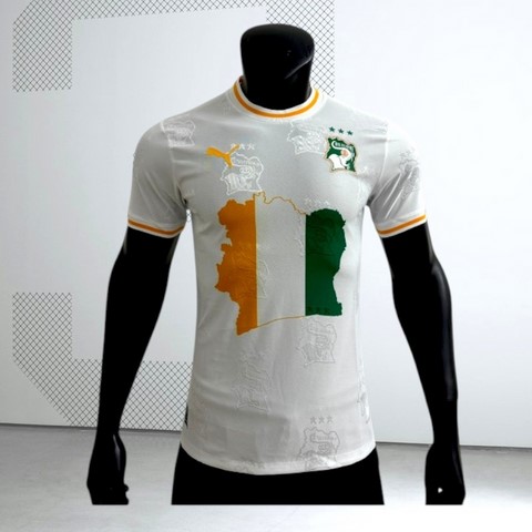 Maillot Côte d'Ivoire Football blanc, Can, Caf, Afrique, soccer Africa, pays africain,