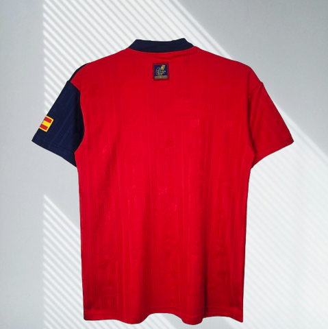 Maillot de Football Espagne Rétro 1996, rouge, Adidas,