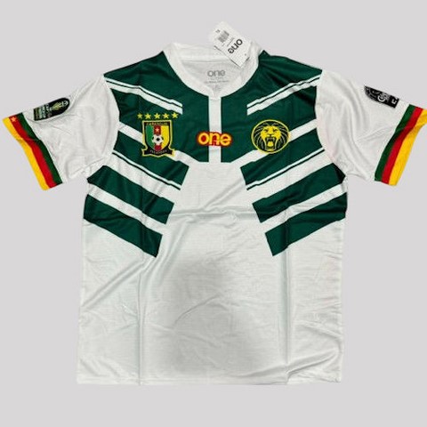    Maillot Cameroun, personalisable, blanc, vert, rouge, Football, Lions indomptables One ,