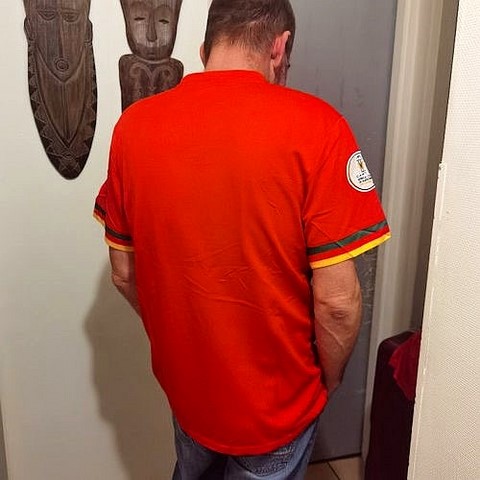 Ensemble Maillot + Short, Cameroun, blanc, vert rouge, Football,