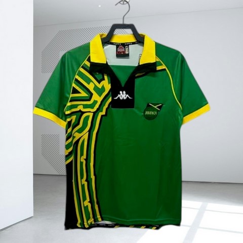 Maillot de Football Jamaïque Rétro 1990, Jersey,Maillot Cameroun, personalisable, vert, Football, Kappa,
