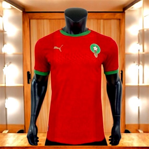 Maillot de Football bleu Maroc, équipe nationale, drapeau, 