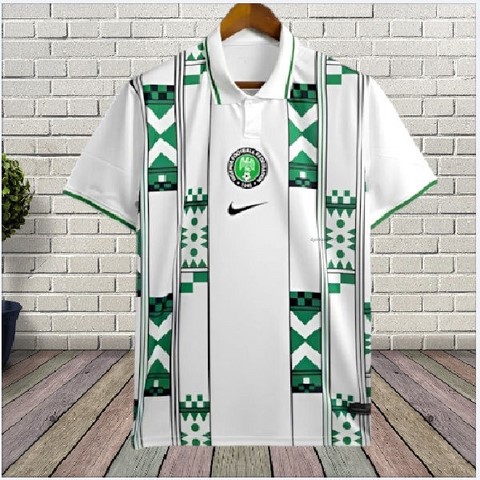 Maillot de Football  Nigéria, blanc/vert,  équipe nationale, drapeau, 