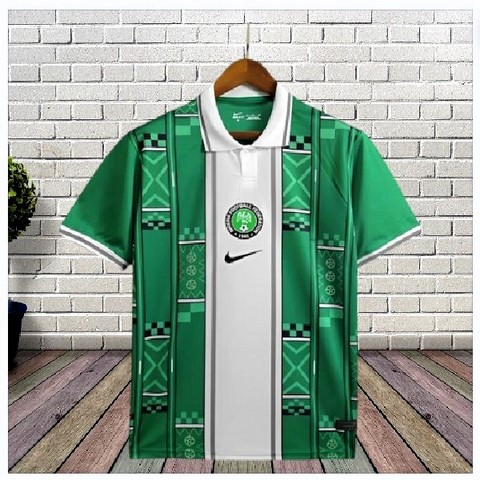 Maillot de Football  Nigéria, blanc/vert,  équipe nationale, drapeau, 
