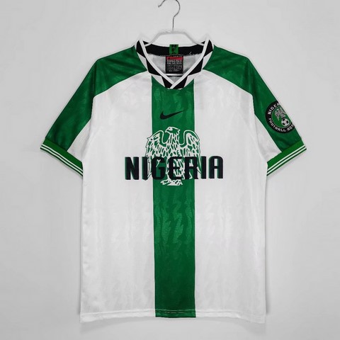 Maillot de Football Nigéria Rétro 1996, vert,  équipe nationale, drapeau, 