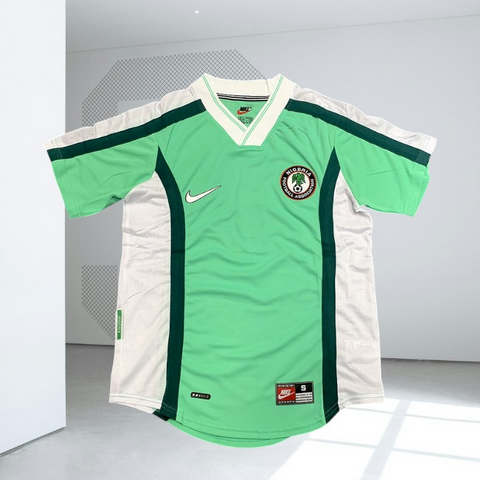 Maillot de Football Nigéria Rétro 1998, vert,  équipe nationale, drapeau, 