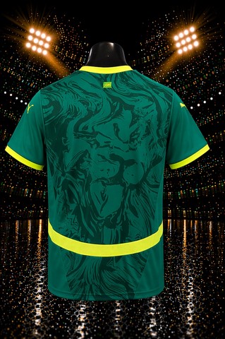 Maillot de Football Sénégal, 2025  vert, équipe nationale, Les Lions de la Téranga, Can 2025/26, Can, Caf Afrique, soccer Africa,