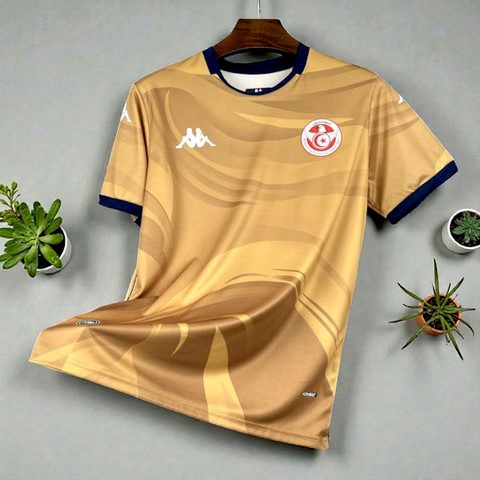 Football Jersey Tunisia yelow, Custom -name and number-équipe nationale, Can 2025, AiglesDeCarthage, SupporterTunisien, Can, Caf Africa, 2025, soccer Africa, 