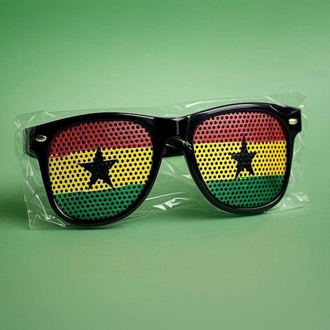 Lunettes de soleil drapeau national Ghana