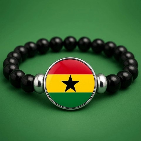 Bracelet Perles drapeau Ghana
